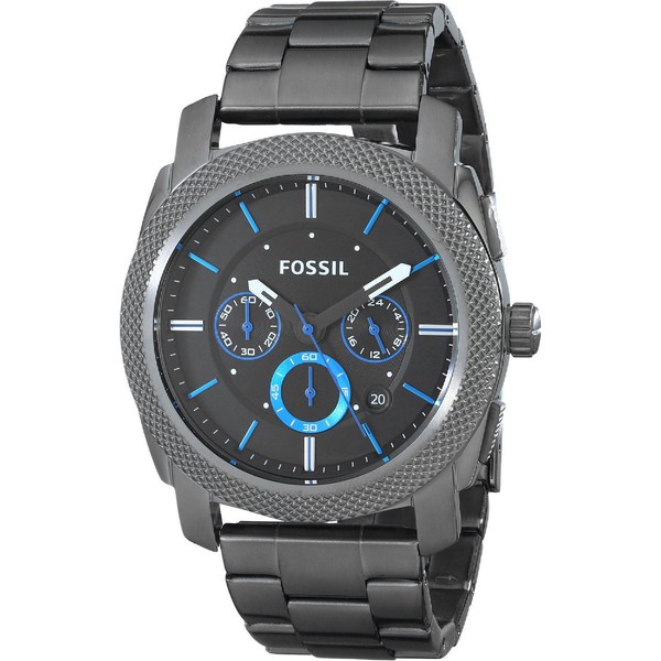 Fossil Machine 45mm Black Steel Case 