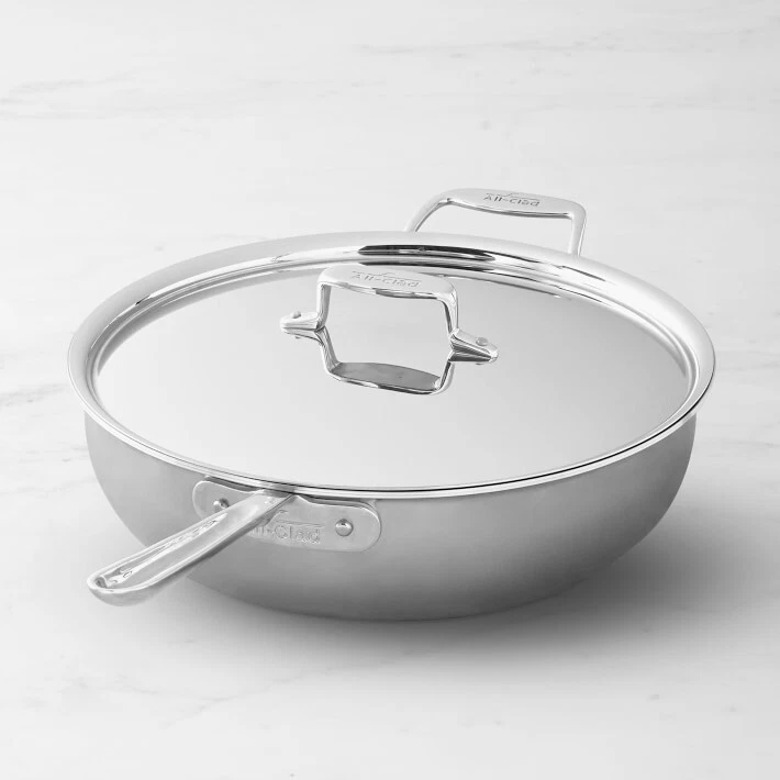 All-Clad d5 5-ply Stainless-Steel 6-Qt Essential Pan Pan With Lid