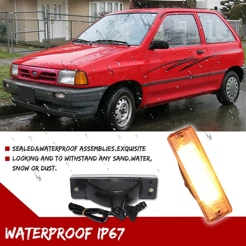 Luces de señalización de parachoques delanteras transparentes para camioneta Ford Mazda 323 626 B2200 B2600 Foto 4 de 4