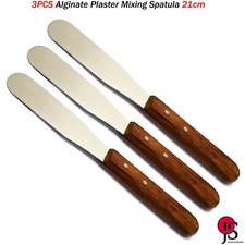 3 Pcs Lab Mixing Spatula Dental Plaster Alginate 21cm Wax Modeling Instruments