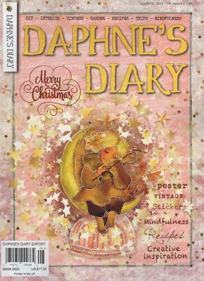 DAPHNE'S DIARY MAGAZINE 2023 ISSUE #8 PAPER LOVERS CHRISTMAS STICKERS & MORE!