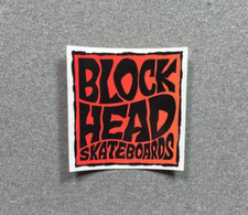 Blockhead Square Skateboard Sticker Red-Light...