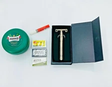 Proraso Shaving Set with(S.Soap+Feather Blades+Alum Pencil+D.Edge Razor)