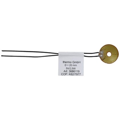 Thermo TECH Polyimid Heizfolie selbstklebend 5 V 2.5 W Schutzart IPX4 (Ø) 20 mm