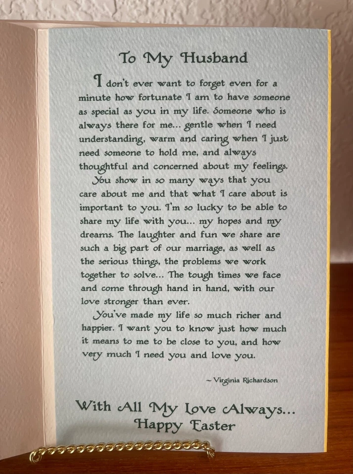 Tarjeta Blue Mountain Arts "Al hombre especial de mi vida, en Pascua, mi marido" Foto 2 de 4