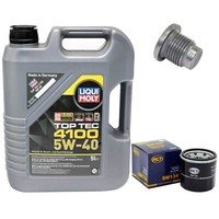 MotoröL Set 5W-40 5 Liter + ÖLfilter + ÖLablassschraube FüR Renault Clio II 1.2