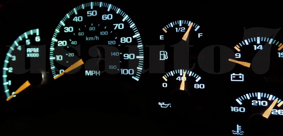 Dash Cluster Gauge White SMD LED LIGHTS KIT Fits 99-02 Chevy Silverado 1500 2500 — 第 4/4 张图片