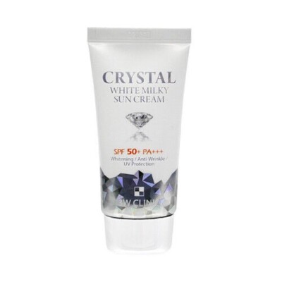 3W CLINIC Crystal White Milky Sun Cream Block Screen -No White Cast, USA seller