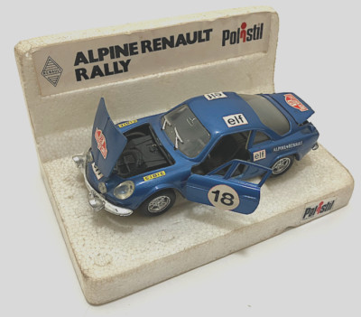 ALPINE RENAULT A110 von POLISTIL MODELL IM MASSSTAB 1:25 (BLAU/RALLYE DECALS) *VERPACKT* S.21