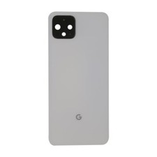 Back Glass with Camera Lens Google Pixel 4 Clearly White Premium Replacement