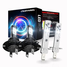 For Benz ML320 ML430 1998-2001 4x H1 H7 LED Headlight High Low Beam Combo Bulbs