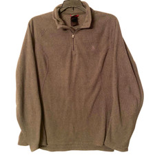 The North Face Jacket Womens L Gray 1/4 Zip Microvelour Glacier Fleece Sweater