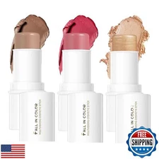 MEICOLY Makeup Sticks Set, Contour Stick,Blush Stick, Highlighter Stick,Facia