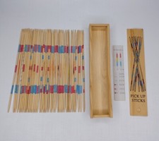 41 Piece Wooden Pickup Stick Set Colorful Wood Pick Up Sticks