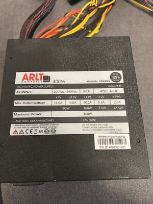 Arlt Computer GTP400S APFC 20+4Pin Netzteil 400W #NT2923