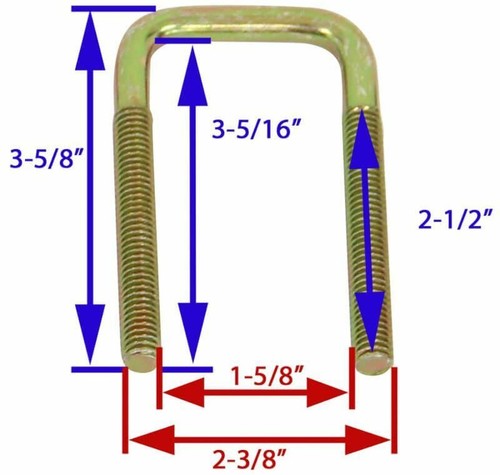 Kit de perno en U placa de amarre de remolque para eje cuadrado de 1,5" CE Smith 23102 - Imagen 4 de 9