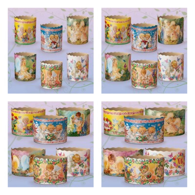 6 Stück Backpapierformen für Ostern Brot Kuchen Panettone Paska