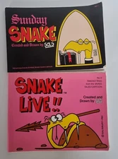 SUNDAY SNAKE, Snake Live! by Sols (1980) AUSTRALIAN COMIC STRIP Vintage 