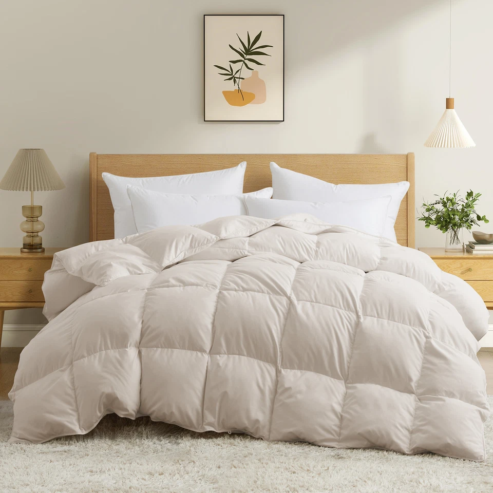 Winter Extra Warm Comforter Cozy Fullfy , White Goose Down Duvet Insert Blanket - Image 2 of 4