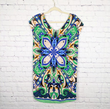 Maeve Anthropologie Mini Dress Womens Size XS Colorful Birds Paisley Cap Sleeve