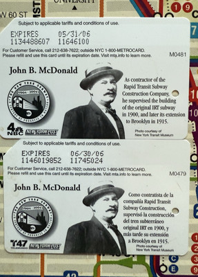 MTA NYCT MetroCard - John B. McDonald   4NBC + T47