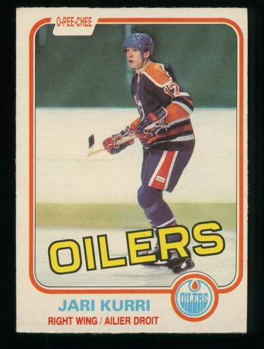 Jari Kurri RC 1981-82 O-Pee-Chee #107 OPC Rookie Edmonton Oilers EX