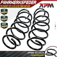 2x Federn Fahrwerksfeder Vorne für Peugeot 207 CC WD 1.6 16V Turbo 2007-2014