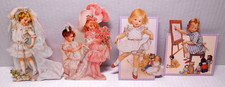4 Gifted Line John Grossman Michel Victorian LITTLE GIRLS Die Cut Note Cards