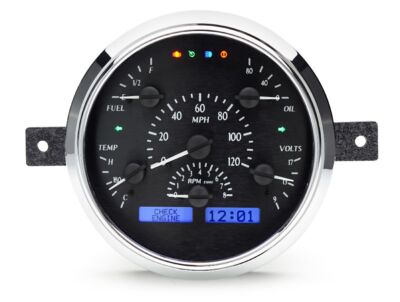 Dakota Digital 1949-1950 Ford Car VHX Black / Blue LED Gauge Kit VHX-49F-K-B
