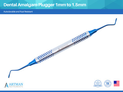 Dental Amalgam Plugger 1mm to 1.5mm Diameter at Working End ARTMAN INSTRUMENTS