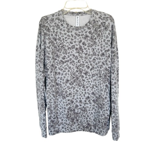 Athleta Studio to Street Splatter Sweatshirt Heather Grey Damen Größe XS