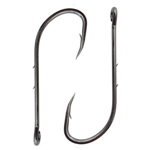 100pcs Fishing Hook 6#-6/0# Fish Hook Baitholder Jig Big High Carbon Steel Hooks