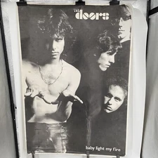 The Doors Baby Light My Fire HUGE 90's Vintage Poster  37”x 54” (has flaws)