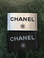 Set of Two Clothing Label Tag Chanel Replacement for Coat, Blazer, Suit  LARGE