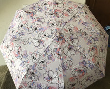 VERA BRADLEY ANEMONE WATERCOLOR COMPACT ONE TOUCH UMBRELLA W/MATCHING SLEEVE NWT
