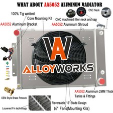 4-row Radiator Shroud Fan Kits Fit 67-69 Chevy Camaro Pontiac Firebird Big Block