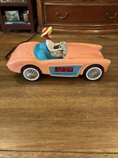VINTAGE 1996 Barbie AM FM Clock Radio Alarm telemania Car WORKS