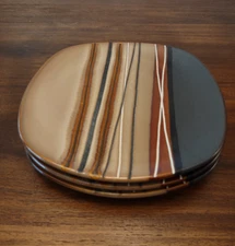 Home Trends Bazaar Brown 8.5" Salad Plate - Set of 3