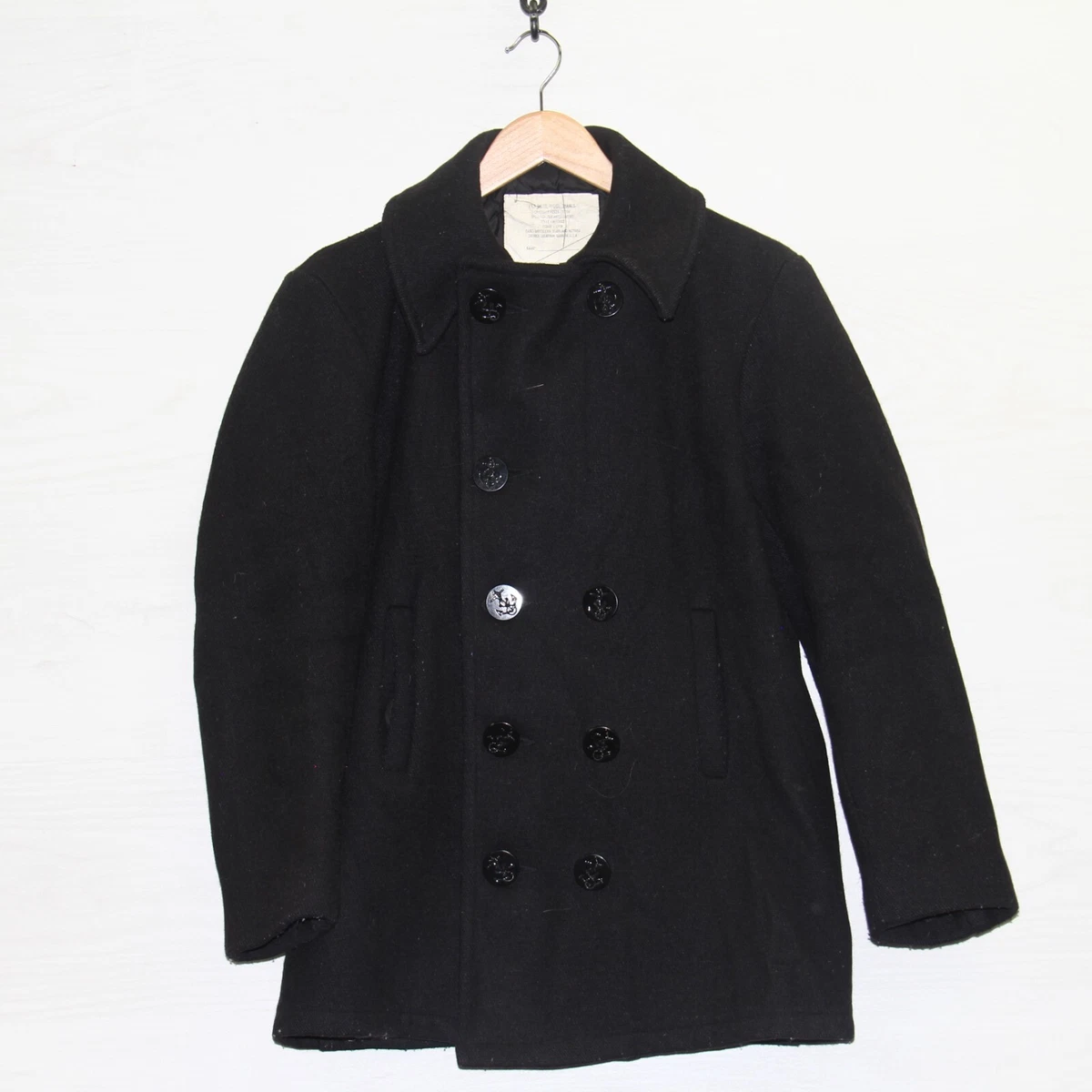 36 Regular Navy Long Wool Coat Very Good - Coats & jackets