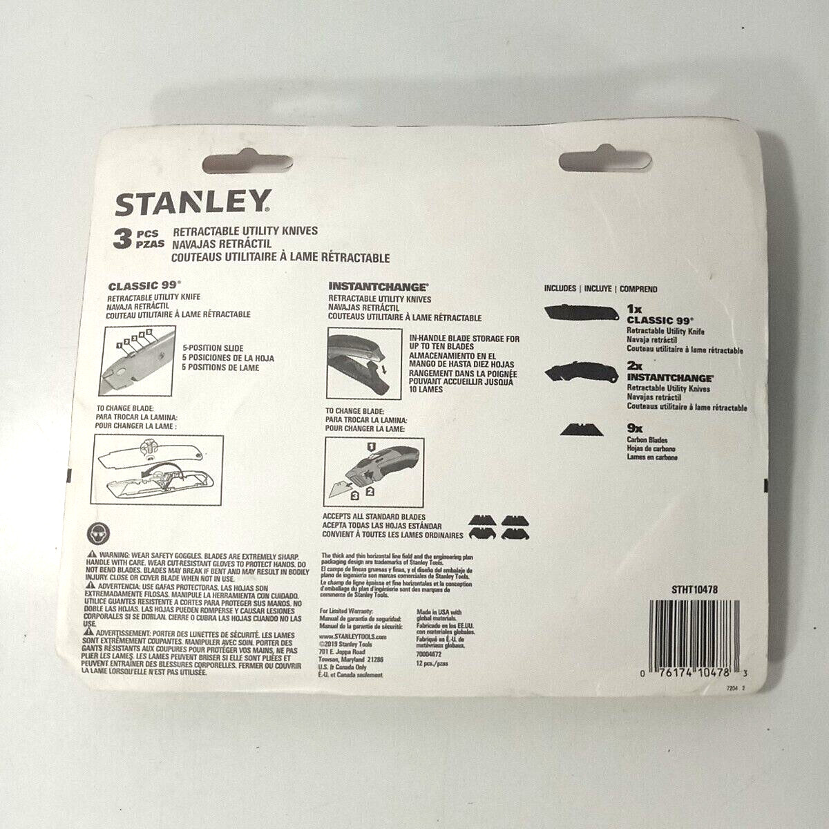 Stanley Fat Max Retractable Utility Carpet Box Cutter Knife Set (3-Pack)