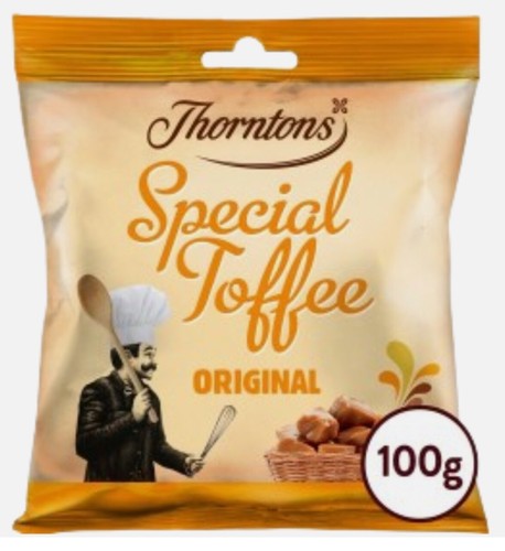 Thorntons Toffee Original 8 x 100 grams bags (Full Box) - Picture 3 of 3