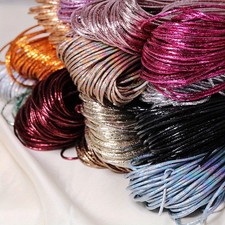 5 Meter 2mm PU Leather Strap Crushed Ice Texture Shiny Round Cord String Rope