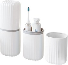 ava Toothbrush Travel Case, 1 Toothbrush Holder and Rinse Cup, Lar