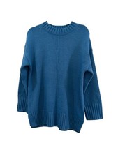 Ann Taylor Womens Sz M Sweater Crew Neck Color Blue Long Sleeve