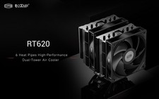 PCCOOLER CPS - RT620 BK CPU Air Cooler, 6 Heat pipes, dual tower dual fans, DIA 