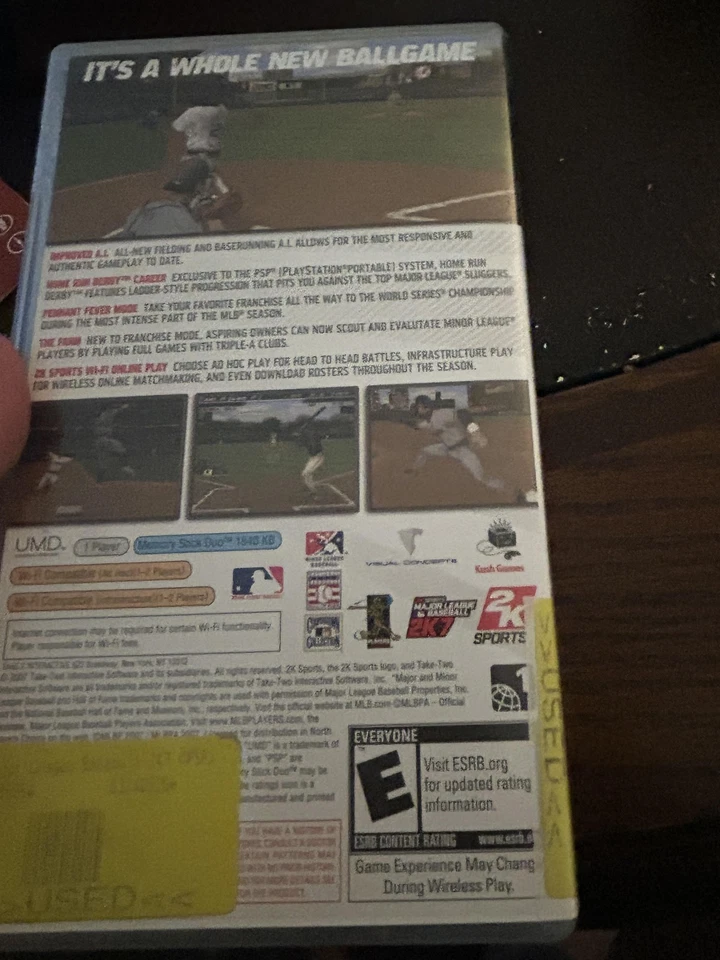 Major League Baseball 2K7 Sony PSP PlayStation Portable Video Game 2K Sports MLB - Image 4 of 4
