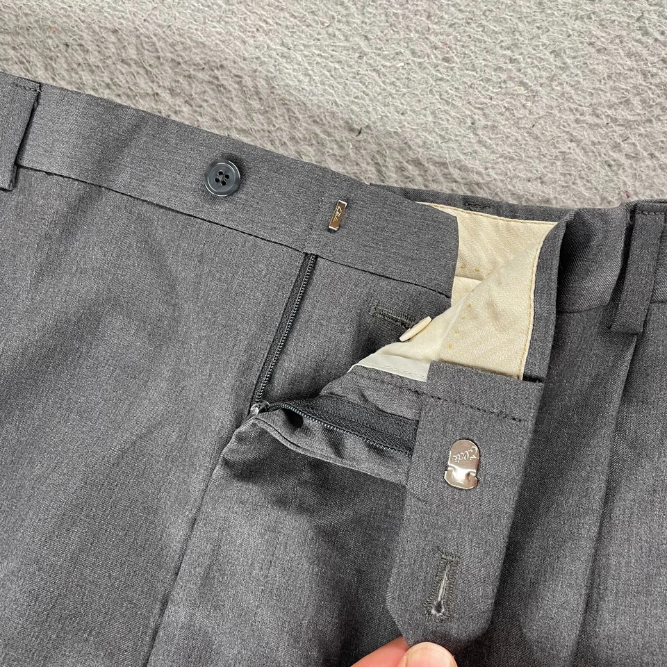 Daniel Cremieux Loro Piana 100% Wool Dress Pants Men’s 40R Gray 28” Inseam - Image 4 of 4