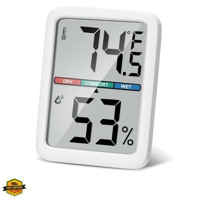 Digital Thermometer Hygrometer, Large LCD Screen Room Thermometer Temperature...