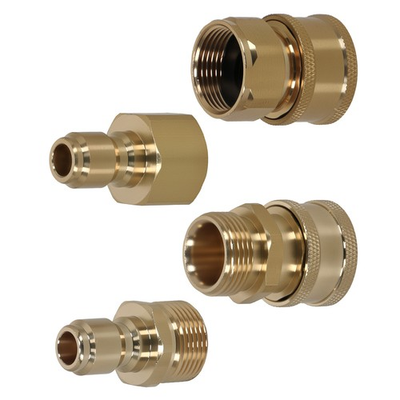 #ad Brass Pressure Washer Adapter M22 15 to 3 8quot; Quick Pressure Washer Coupler 4Pcs $19.10