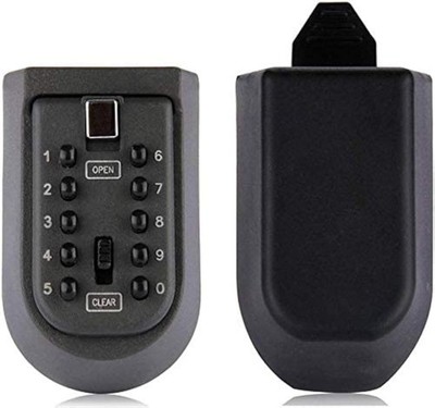 Indoor & Outdoor Key Lock Box Wall Mounted 4.1 x 1.57 x 0.08 inches, Black 